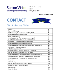 Contact Spring 2015 newsletter