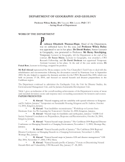 Department Reports | The University of the West Indies at Mona