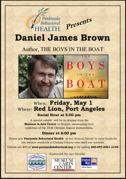 Friday, May 1 Daniel James Brown