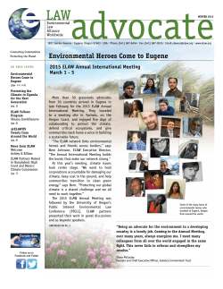 Environmental Heroes Come to Eugene