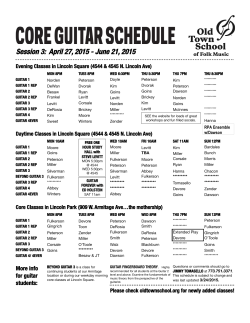 Core Guitar Schedule 15.3 - Old Town School of Folk Music