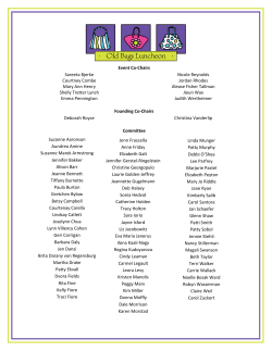 Thanks to the 2015 Old Bags Luncheon Committee