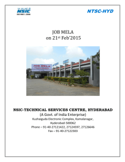 JOB MELA on 21st Feb`2015 - National Small Industries Corporation