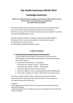 Summary of the Eye Health Awareness Month 2014