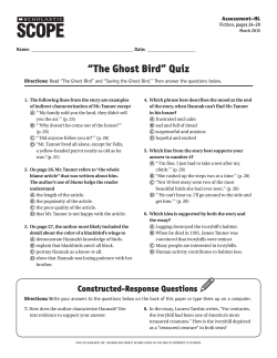 ���The Ghost Bird��� Quiz