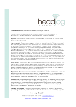 Headjog Creative Terms & Conditions | Jake Richard, trading as