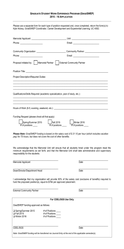 GradSWEP Application Form