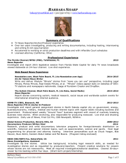 resume - Barbara Sharp