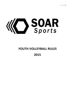 YOUTH VOLLEYBALL RULES 2015