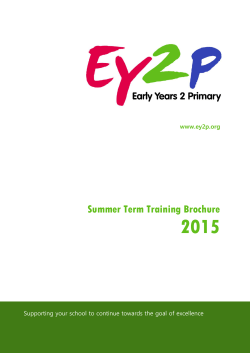 Summer Term Training Brochure