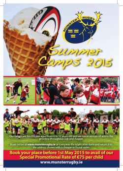Book your Summer Camp place by downloading