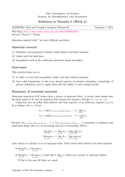 Solutions to Tutorial 3 - School of Mathematics and Statistics