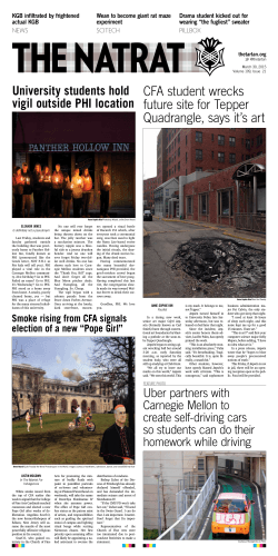 CFA student wrecks future site for Tepper Quadrangle, says it`s art