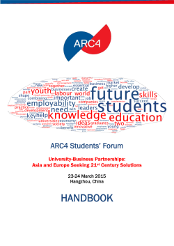 ARC4 Students` Forum Handbook