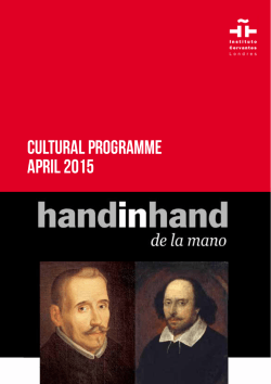 cultural programme april 2015 - Instituto Cervantes in London