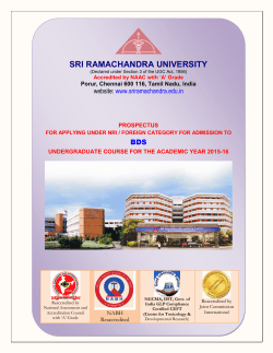 Prospectus - Sri Ramachandra University