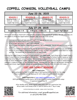 Registration Form - Coppell Cowgirl Volleyball
