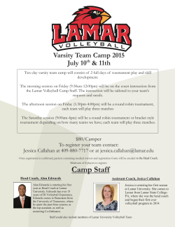 Varsity Team Camp - Lamar Volleyball Camps