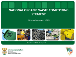 DR MPHO TSHITANGONI Waste Diversion National Composting