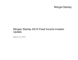 Morgan Stanley 4Q14 Fixed Income Investor Update