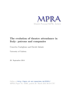 The evolution of theatre attendance in Italy: patrons and companies