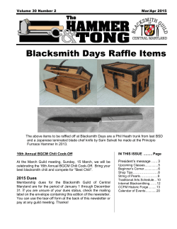 newsletter of the blacksmith guild of central maryland