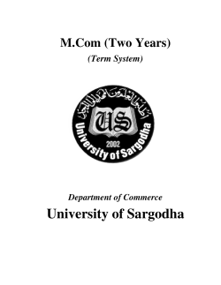 University of Sargo University of Sargodha ty of Sargodha
