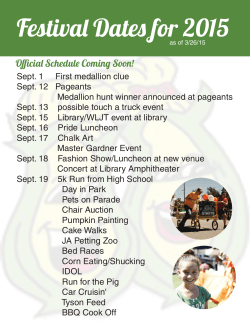Festiva Date for 2015 - Obion County Cornfest
