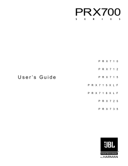 PRX700 User`s Guide