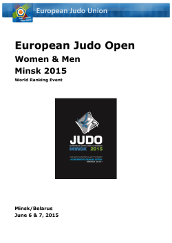 European Judo Open Women & Men Minsk 2015