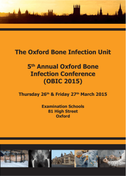 The Oxford Bone Infection Unit 5th Annual Oxford Bone Infection