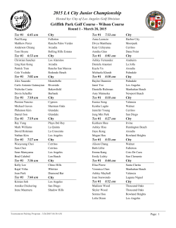 2015 LA City Junior Championship