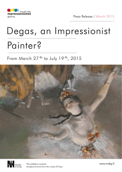 Degas, an Impressionist Painter?