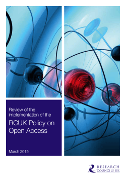 RCUK Policy on Open Access here