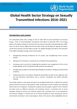 Global Health Sector Strategy on Sexually Transmitted Infections