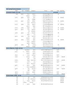 Practice Schedules - Glenwood Springs Soccer Club