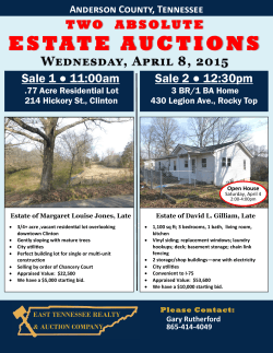 ESTATE AUCTIONS - easttennesseerealty.com