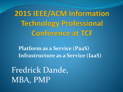 (PaaS), Infrastructure as a Service (IaaS) Fredrick Dande