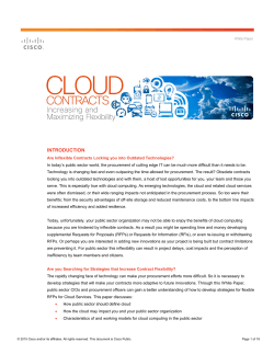 INTRODUCTION - Cisco Contracts for Public Sector