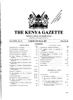 Vol. CXV[-No.32 - Kenya Law Reports