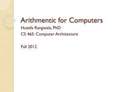 Arithmentic for Computers