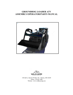 groundhog loader atv assembly/operator/parts manual