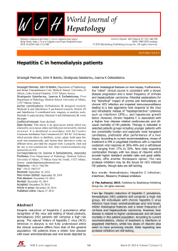 Hepatitis C in hemodialysis patients