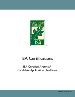 ISA Certifications - International Society of Arboriculture