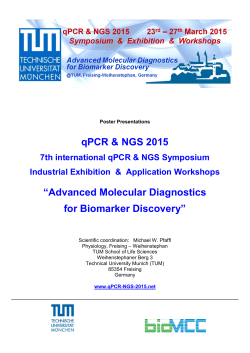 qPCR & NGS 2013 Event Agenda