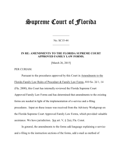 AMENDMENTS TO THE... - Florida Supreme Court