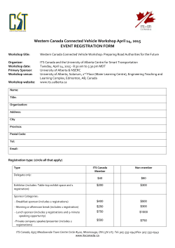 registration form - Connected Vehicle Workshop