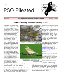 Latest PSO Newsletter