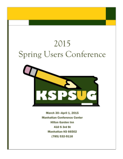 THE 2015 SPRING CONFERENCE Program