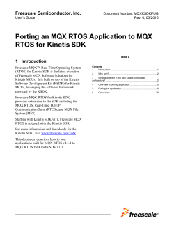 Porting an MQX RTOS Application to MQX RTOS for